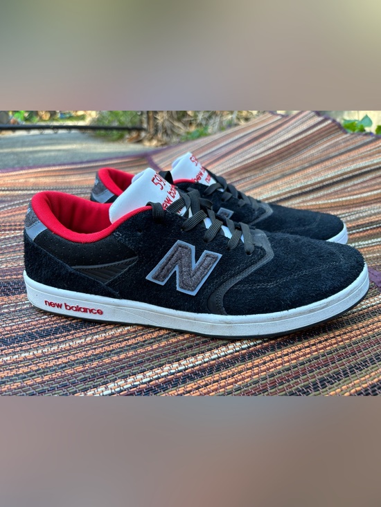 New Balance Other - New Balance Men’s Black and Red Suede Sneakers